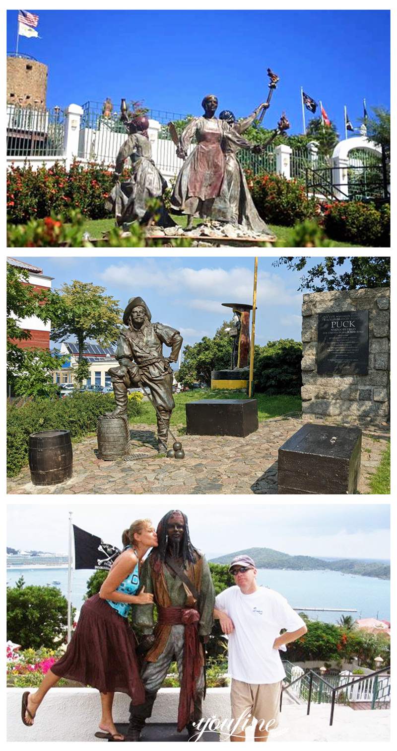 Bronze Treasure Hunter Statue