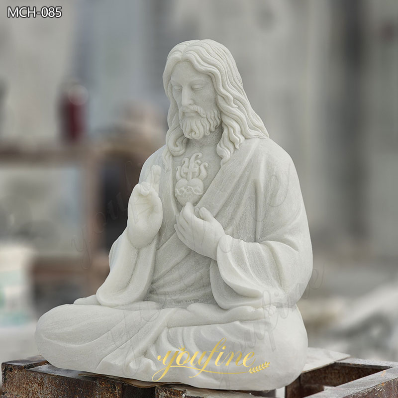 Life Size Meditating Jesus garden Statue