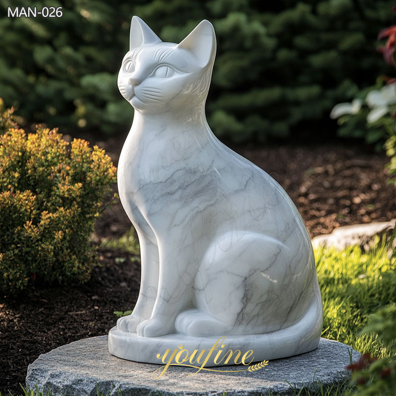 Marble Cat Sculpture