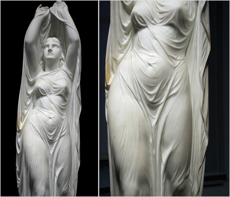 Marble Undine Rising from the Waters Statue