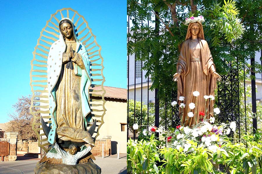 Bronze Our Lady of Guadalupe Garden Statue BOK1-378