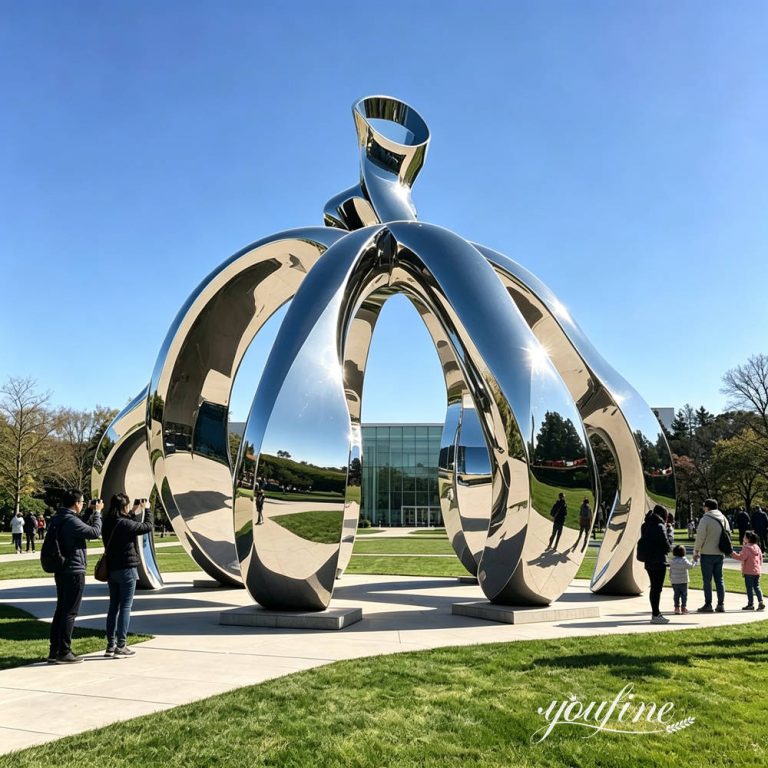 5m Giant Stainless Steel Pumpkin Sculpture for Public Art SSP-018