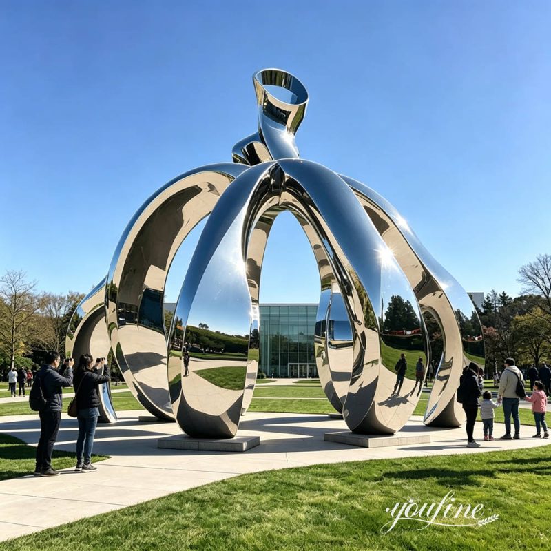5m Giant Stainless Steel Pumpkin Sculpture for Public Art SSP-018