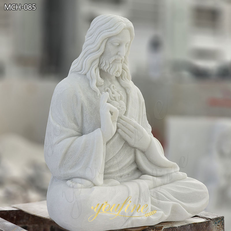 marble Meditating Jesus Statue