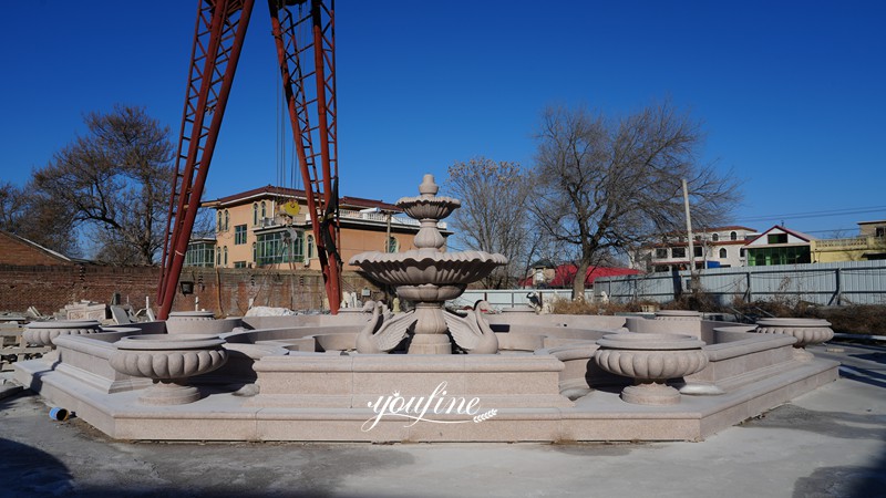 marble swan fountain