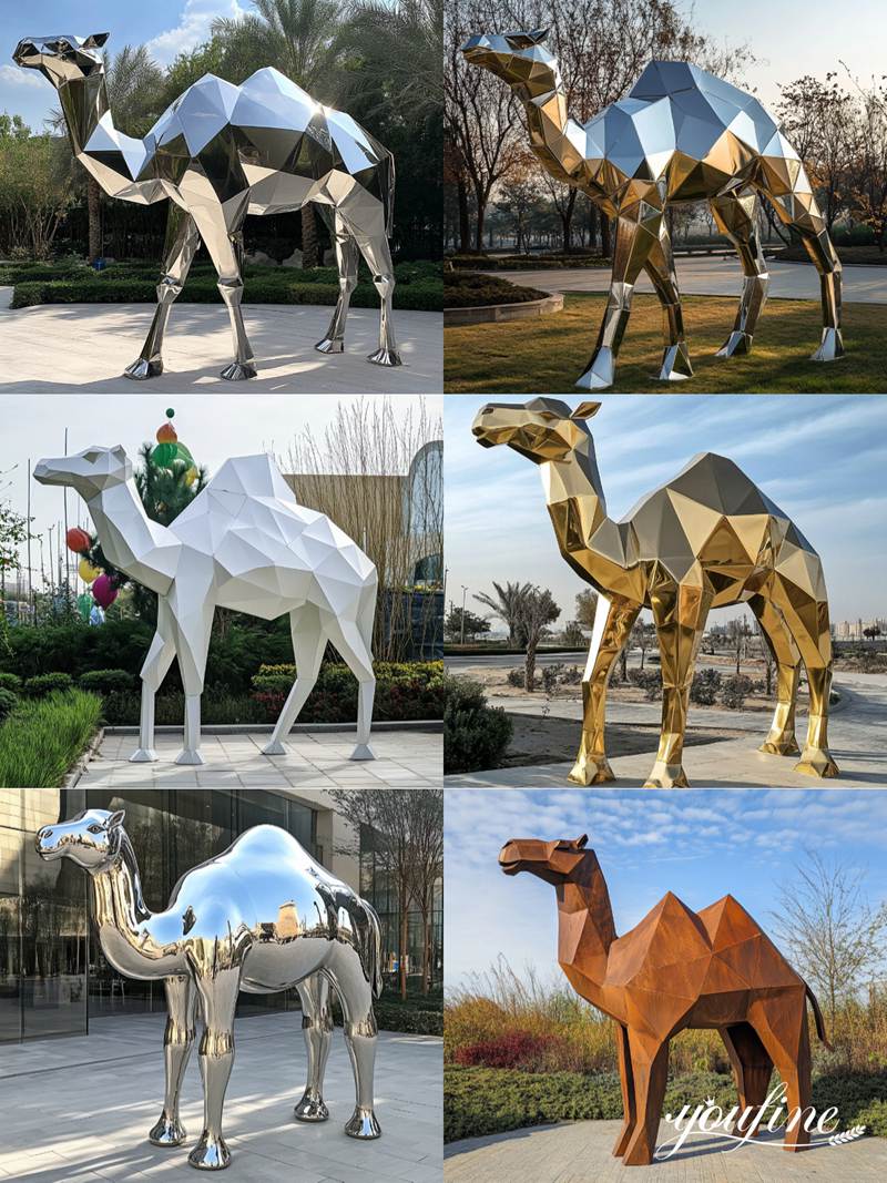 metal camel sculpture customization options