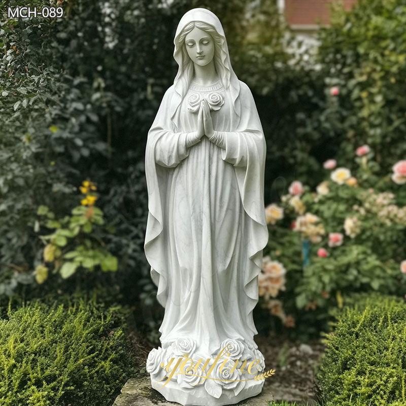 outdoor Maria Rosa Mystica Statue