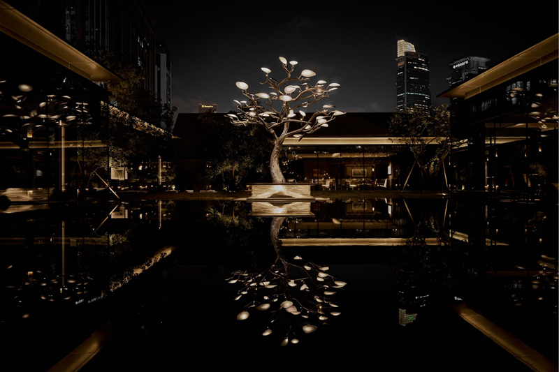 stainless steel tree sculpture