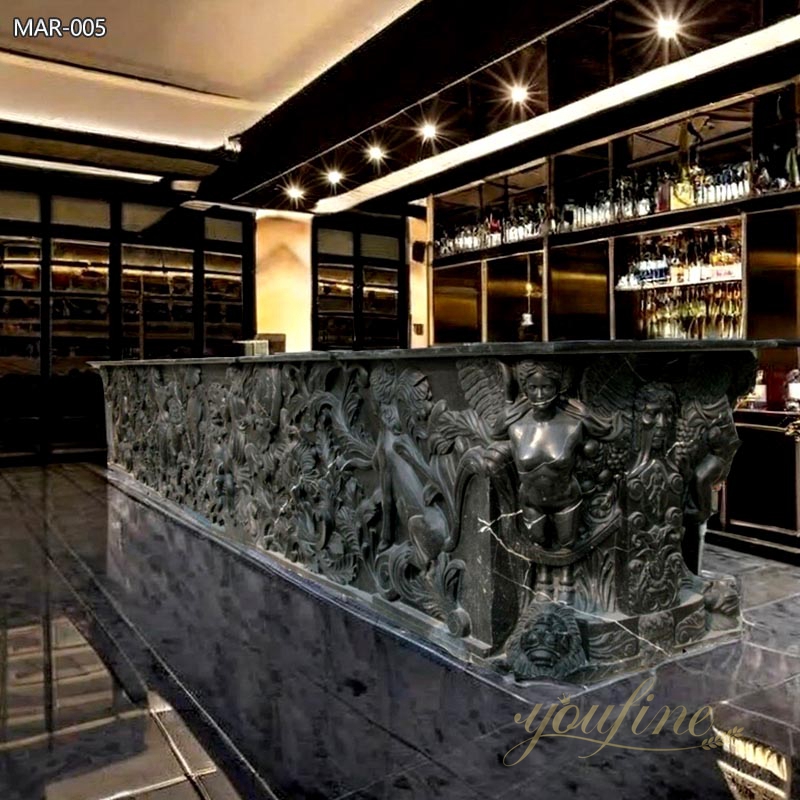 Pure Natural Marble Black Bar Table