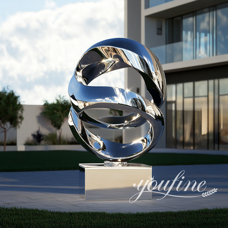 abstract metal outdoor sculpture for modern space
