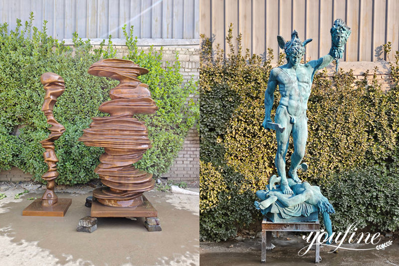 abstract sculpture Vs detailed perseus sculpture
