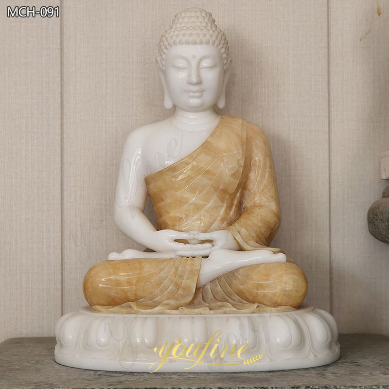 beige Onyx Buddha Statue