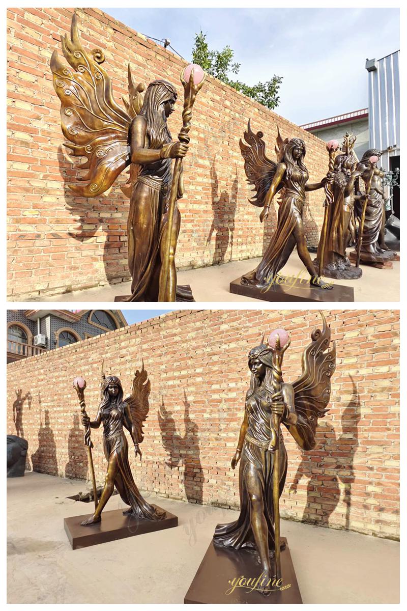 bronze Mage Sculpture