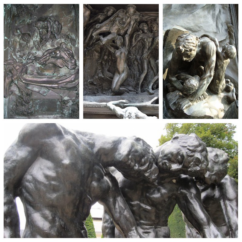 bronze Rodin's Gates of Hell statue