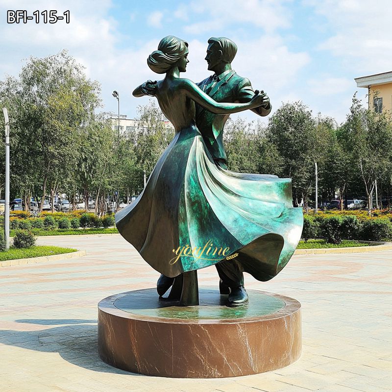 garden dancing couple sculpture