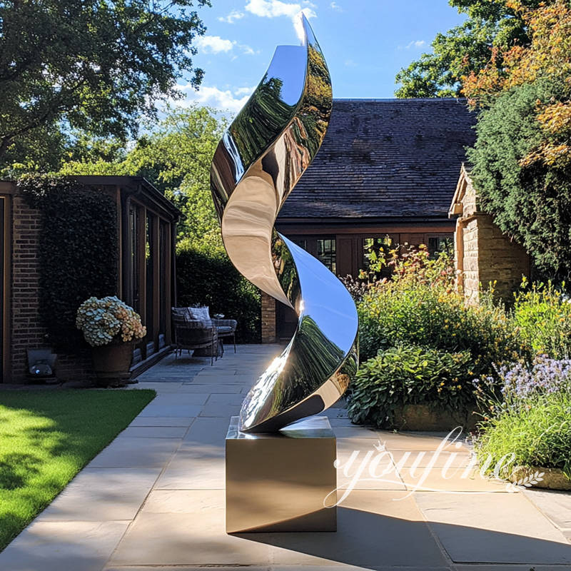 stainless steel abstract sculpture for home garden