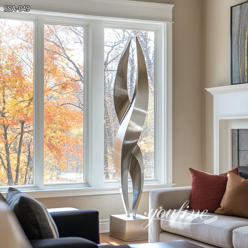 tall mental sculpture for interior decor