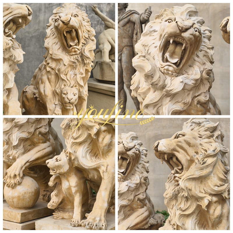 Beige Marble Lion details