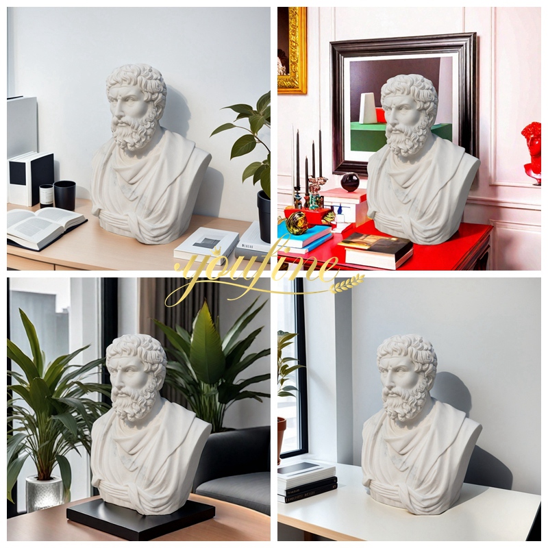 Marble Greek Philosopher Bust indoor