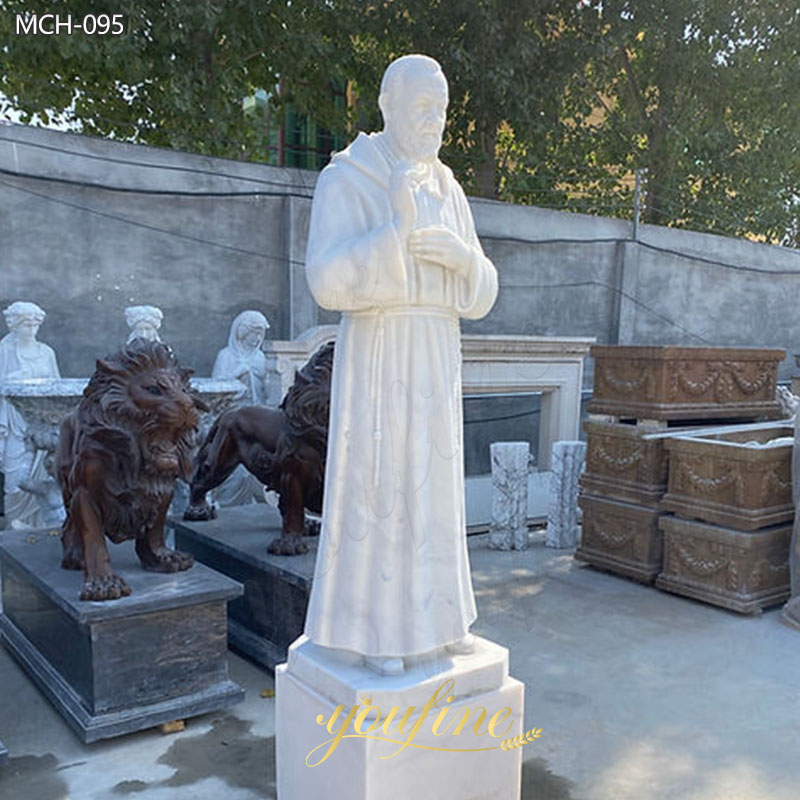 Marble Padre Pio garden Statue