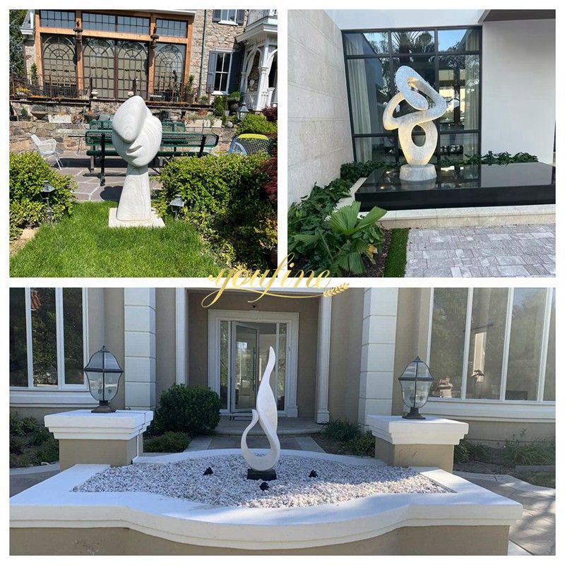 Marble abstract sculpture feedback