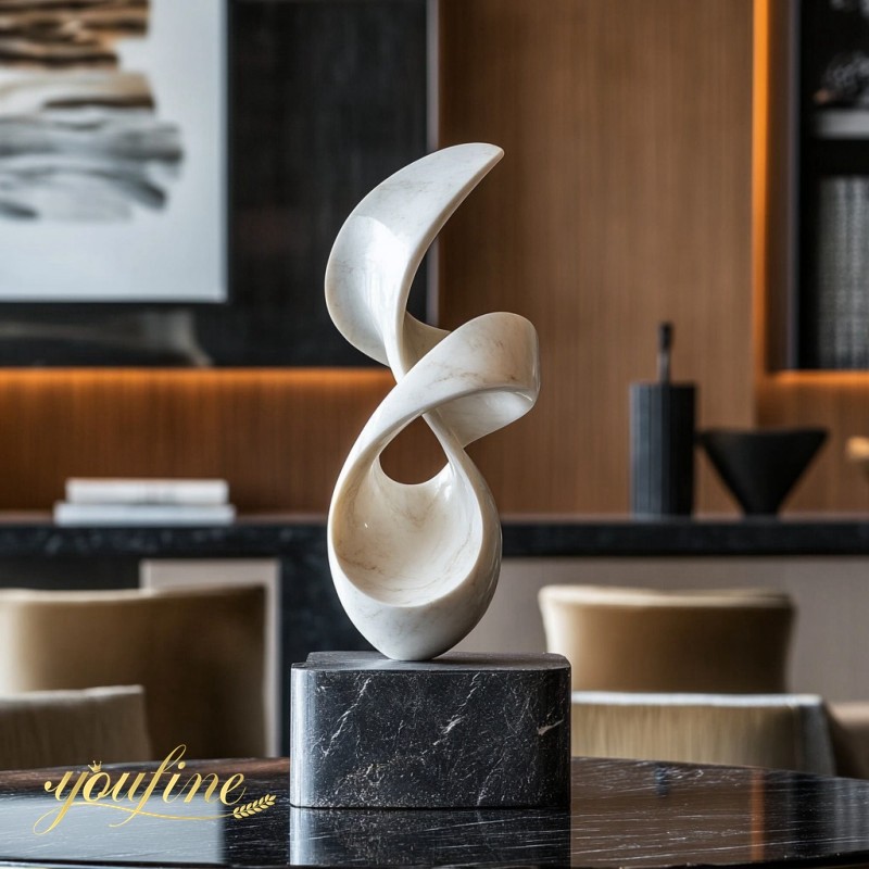Marble abstract sculpture for indoor