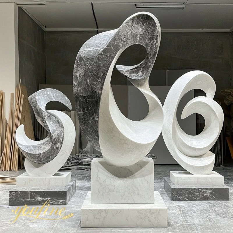 Marble abstract sculptures