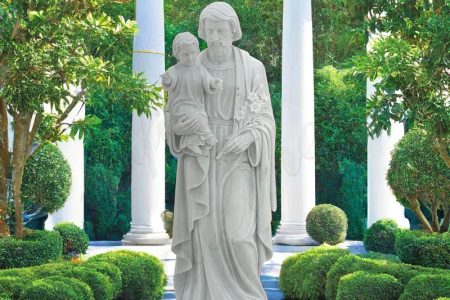 Saint Joseph et l'Enfant Jésus, figurine d'art chrétien français par