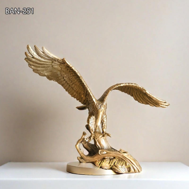 antique brass eagle statue