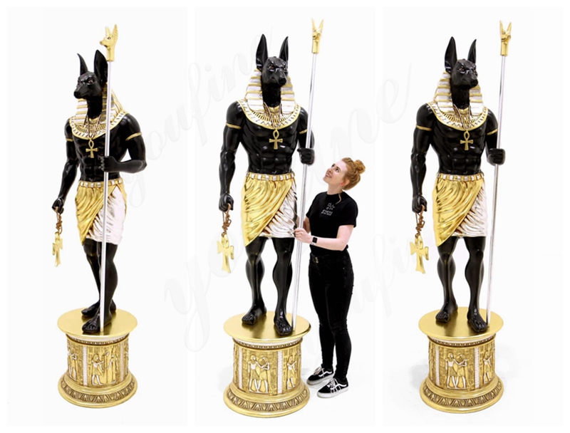 bronze anubis statue