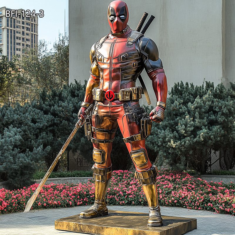 Custom Bronze Life Size Deadpool Statue BFI-124