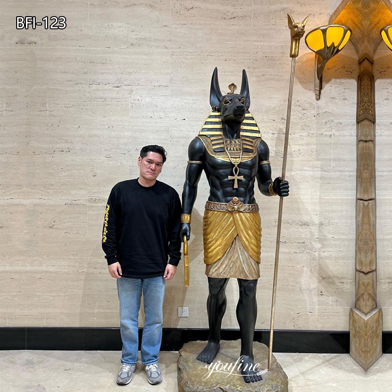 Ancient Egypt Bronze Life Size Anubis Statue for Sale BFI-123