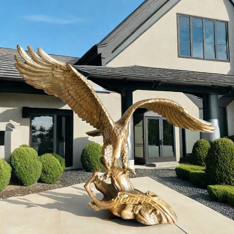 lifesize Brass Eagle Statue