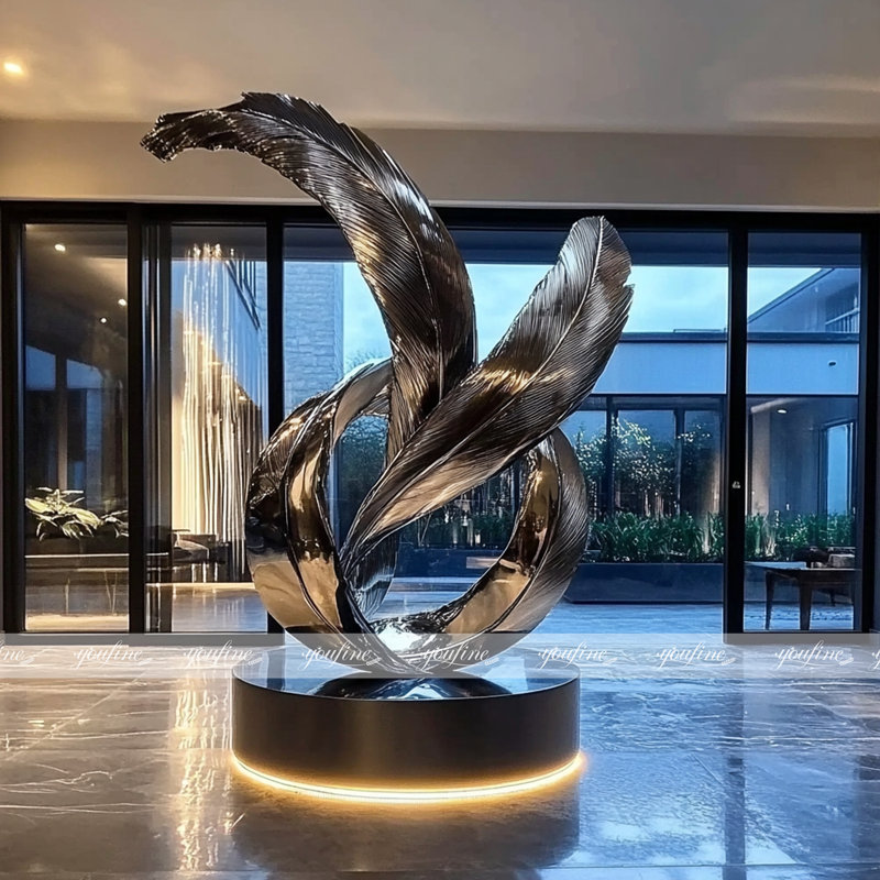 modern stainless steel art sculpture