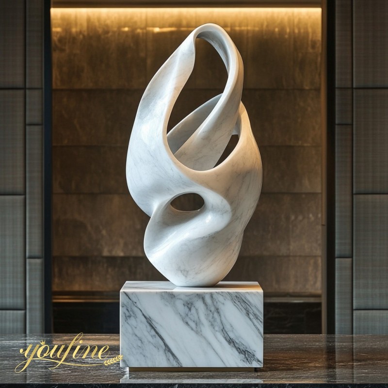 white Marble abstract sculpture design