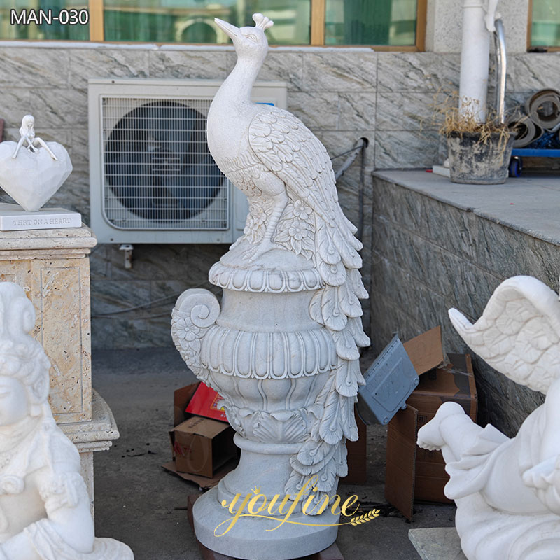 Marble Peacock Statue