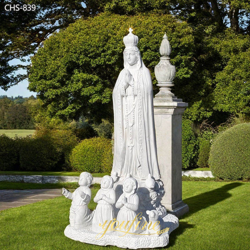 Large Our Lady of Fatima with Three Children Garden Statue CHS-839