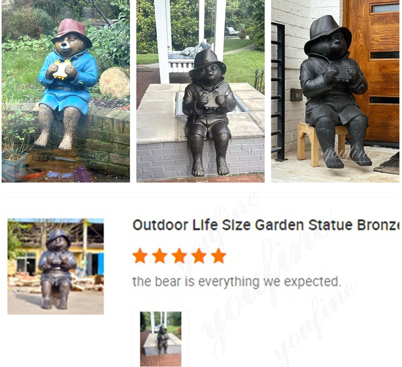 Feedback on our Paddington Bear statues from clients
