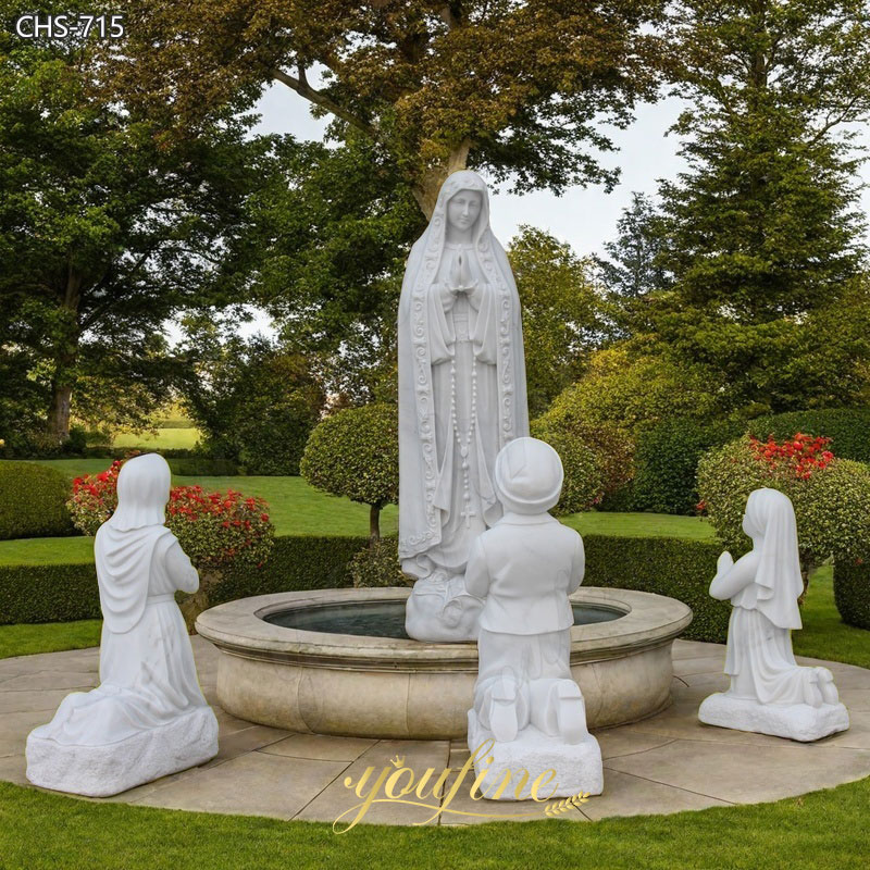 Large Marble Our Lady of Fatima Statue