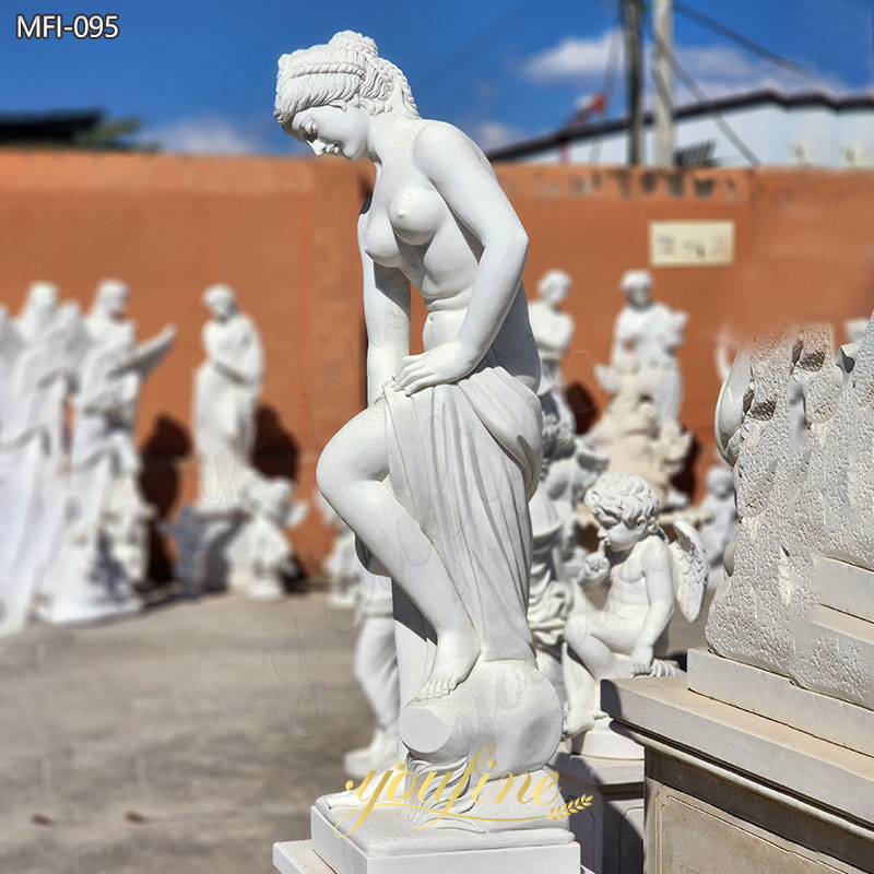Life size white Marble Bathing Venus Statue