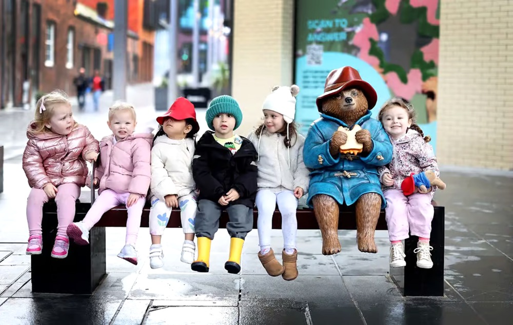Lifesize giant paddington bear statue