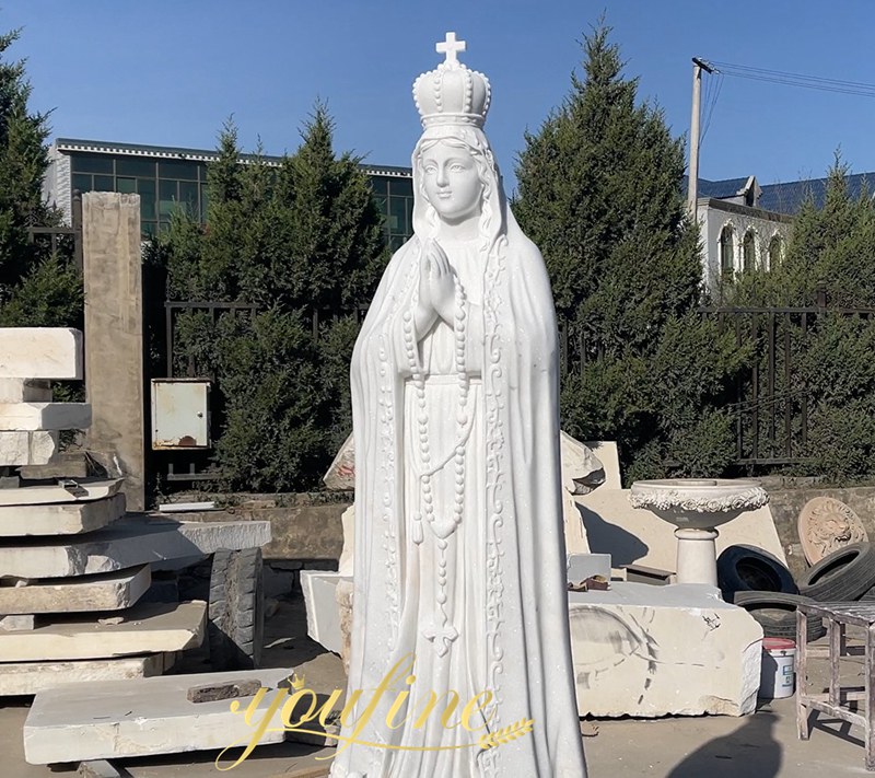 Marble Our Lady of Fatima Statue with Children