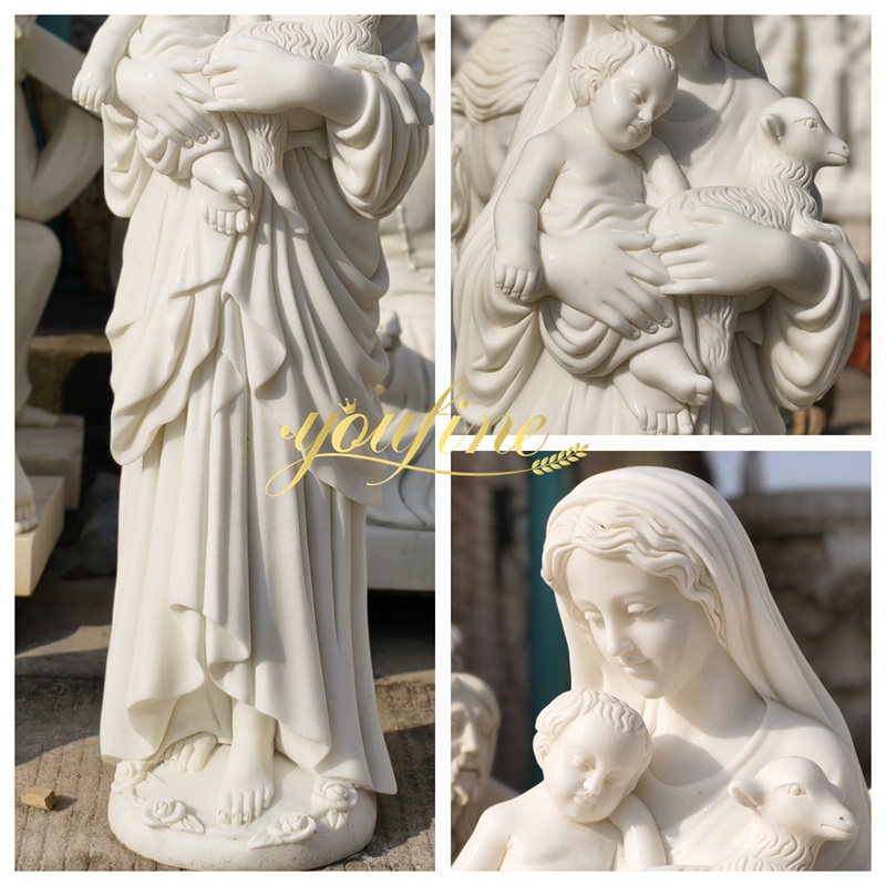 Marble Our Lady of Innocence Statue detail