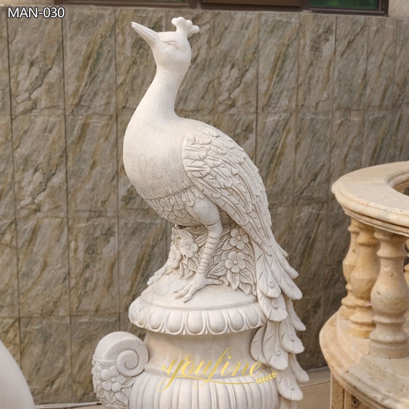 Marble Peacock Statue