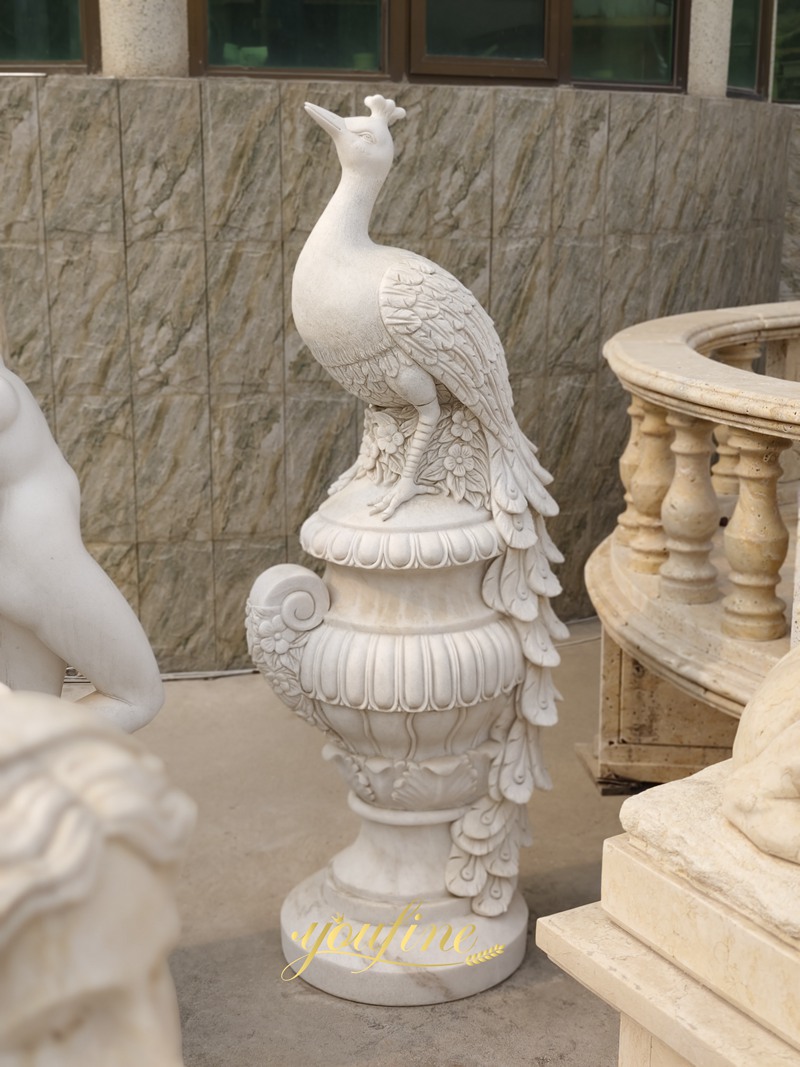 Marble Peacock Statue