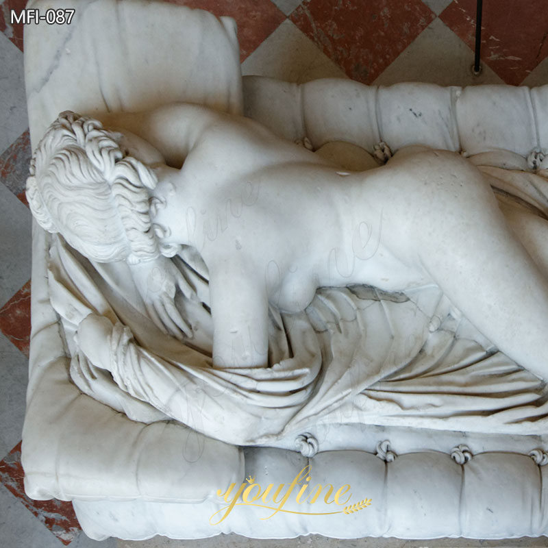 life size Sleeping Hermaphroditus Statue details