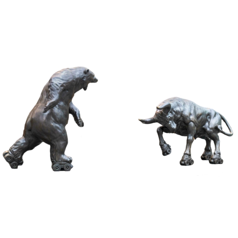 bull and bear statue