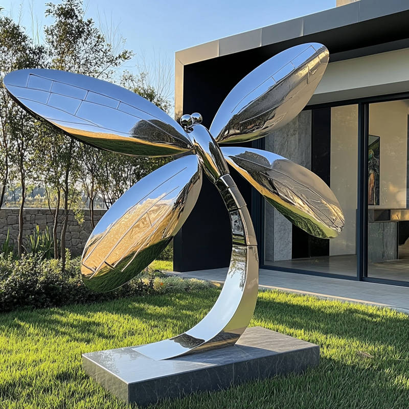 decorative mirror dragonfly sculpture