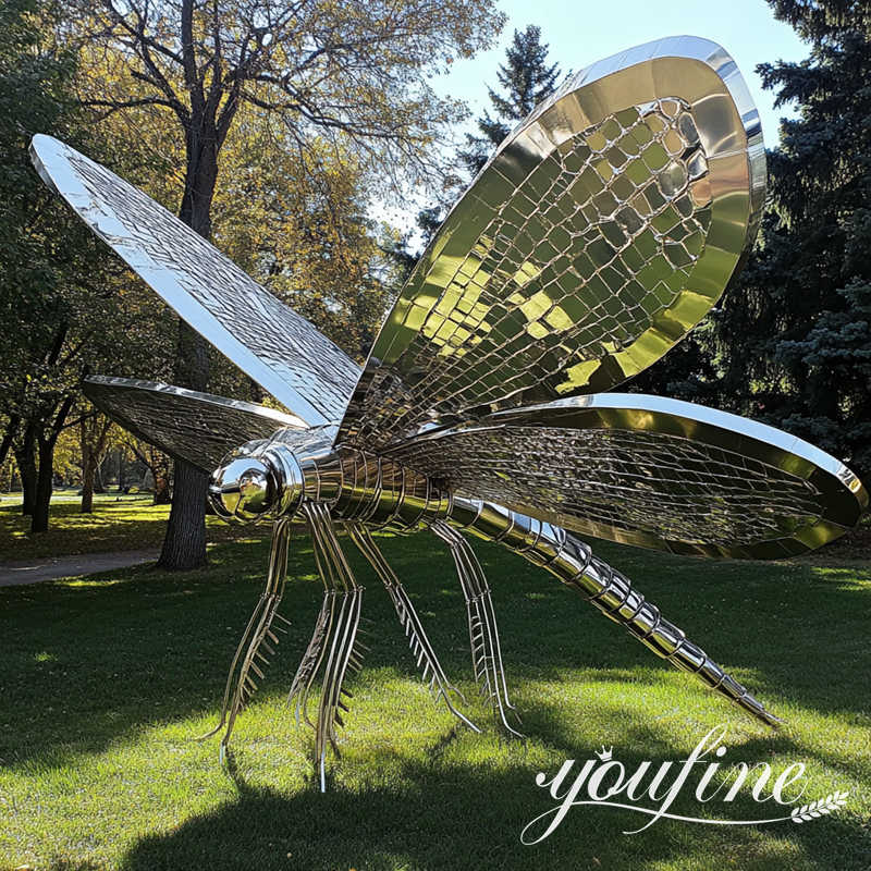 large dragonfly sculpture for lawn decor