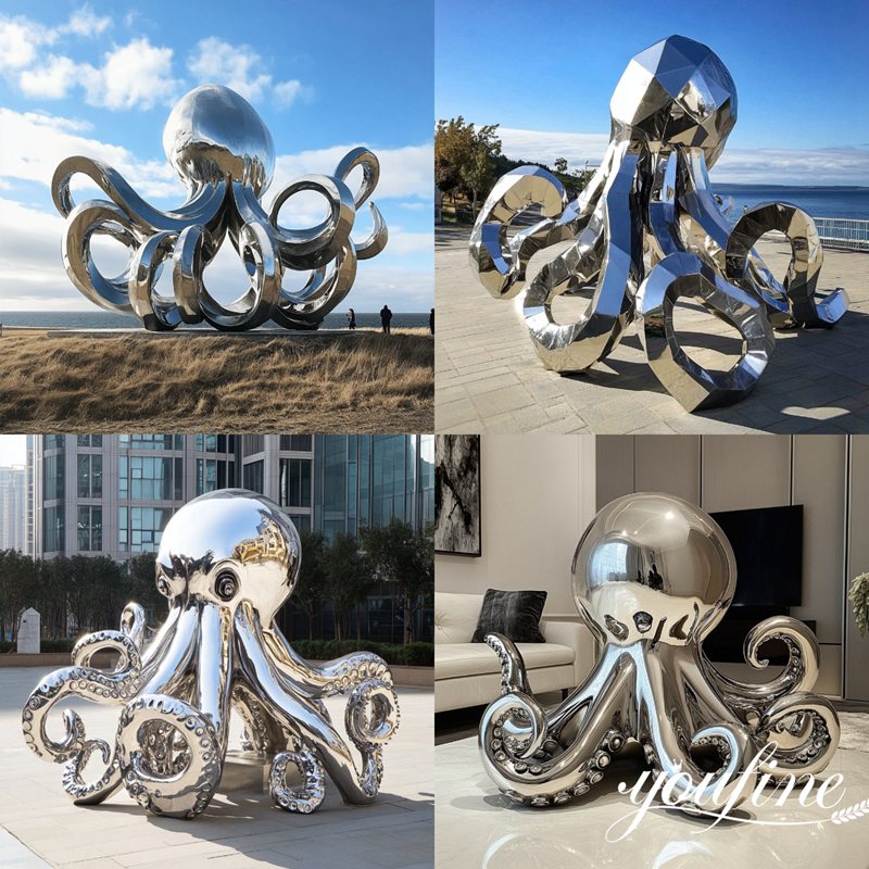 metal octopus sculpture